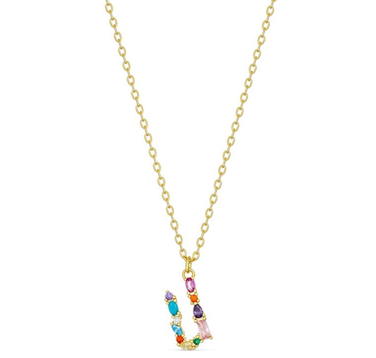 Elsa Dazzling Colourful Initial Necklace - Caesar Loves Ava