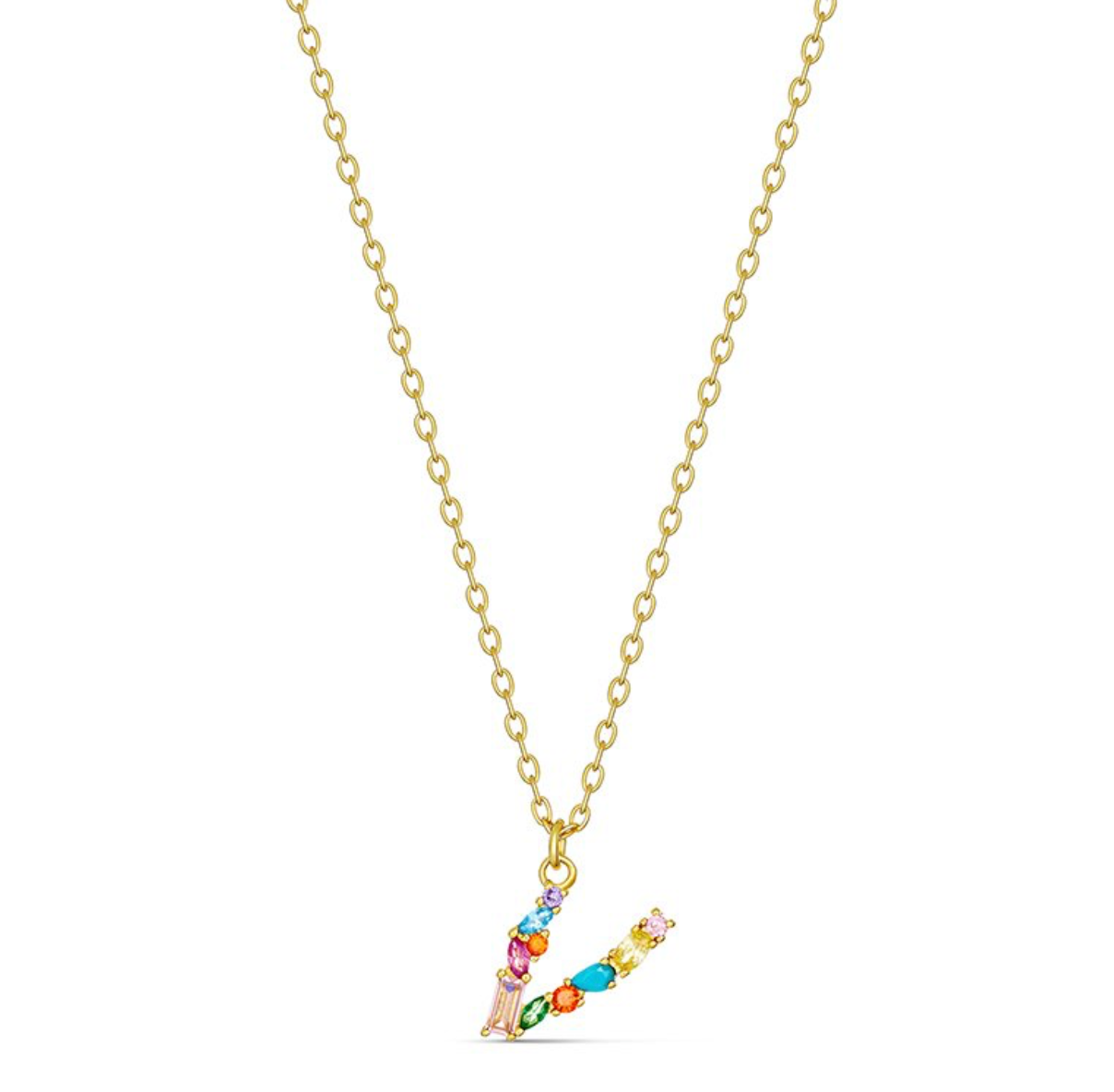 Elsa Dazzling Colourful Initial Necklace - Caesar Loves Ava