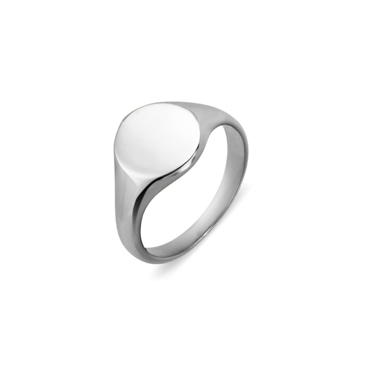 Natalia Sterling Silver and Gold Plated Silver Round Signet Ring - Caesar Loves Ava