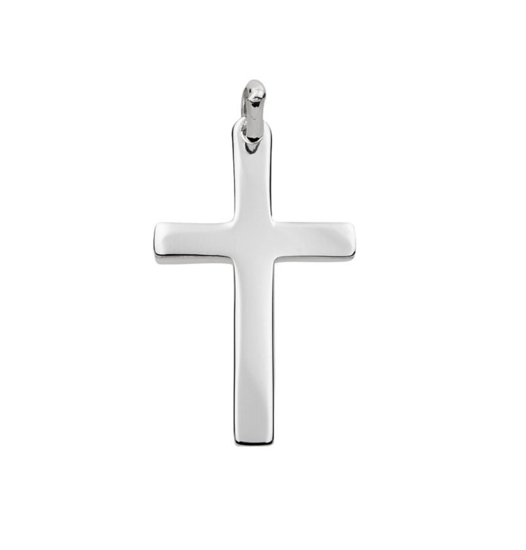 Les Plain Sterling Silver Cross Pendant - Caesar Loves Ava