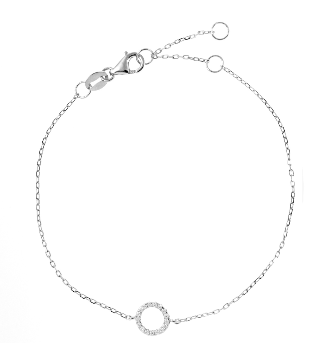Zara Sterling Silver and Gold Plated Silver Sparkling Circle of Life Bracelet - Caesar Loves Ava