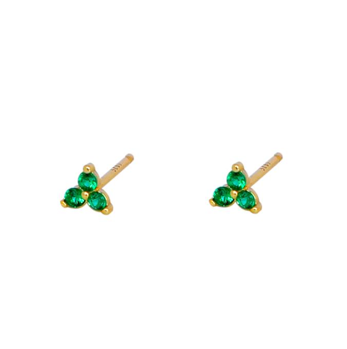 Rachel Triangular Stone Stud Earrings - Caesar Loves Ava