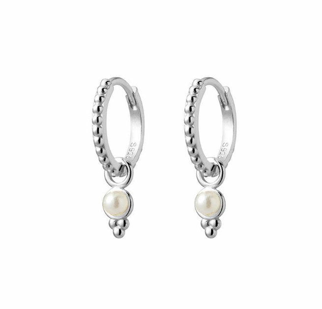 Margo Drop Freshwater Pearl Huggies - Caesar Loves Ava