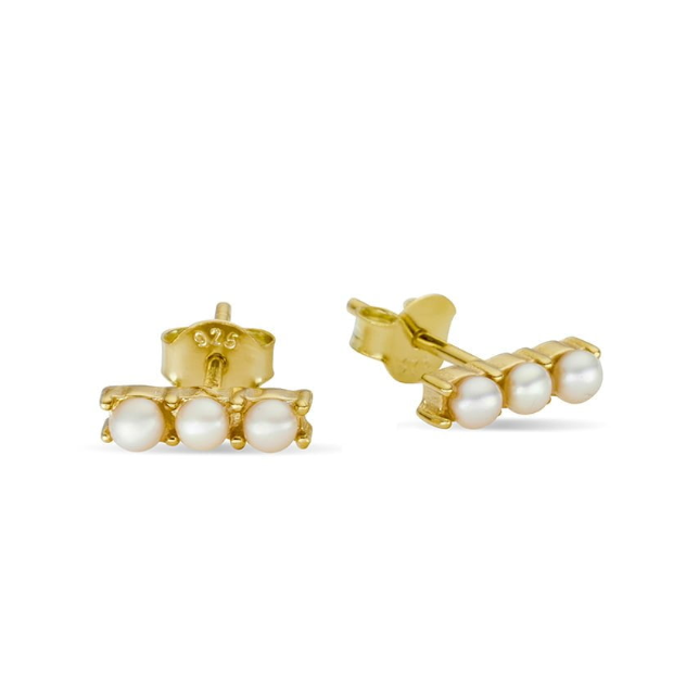 Morgan Trio-Pearl Stud Earrings - Caesar Loves Ava