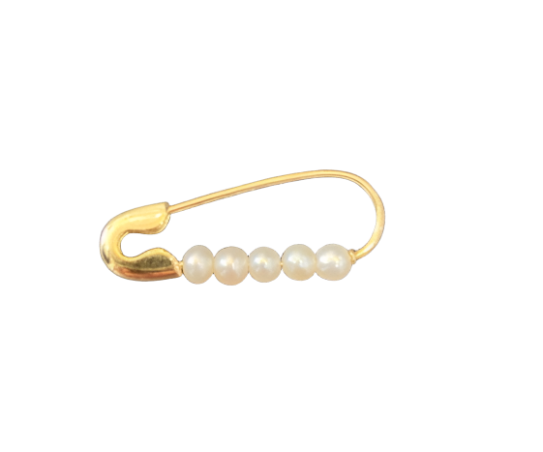 Harlyn Solid Gold Baby Pin with Freshwater Pearls - Caesar Loves Ava