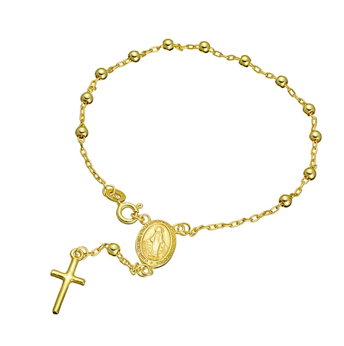 Hope Sterling Silver Our Lady Mary Rosary Beads Rosary Bracelet - Caesar Loves Ava