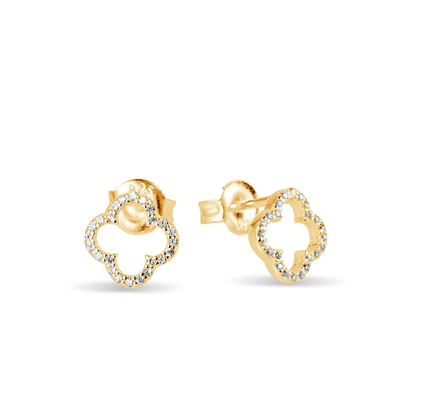Sophie Dazzling Cut Out Clover Studs - Caesar Loves Ava