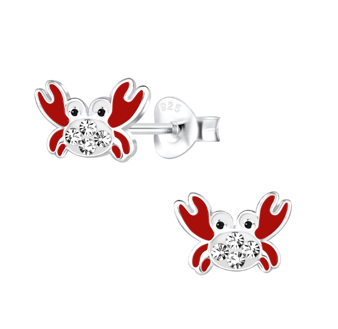 Callie the Sparkling Crab Stud Earrings - Caesar Loves Ava
