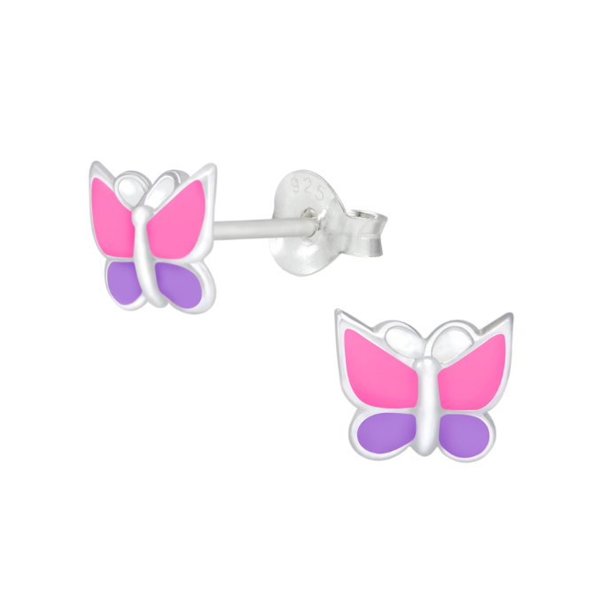 Bronte the Butterfly Silver Studs - Caesar Loves Ava