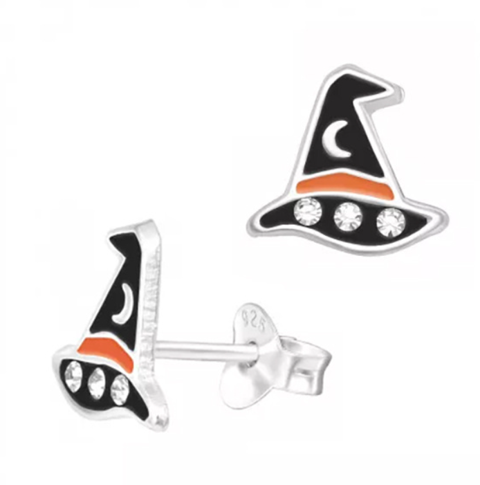 Helena the Witches Hat Halloween Stud Earrings - Caesar Loves Ava