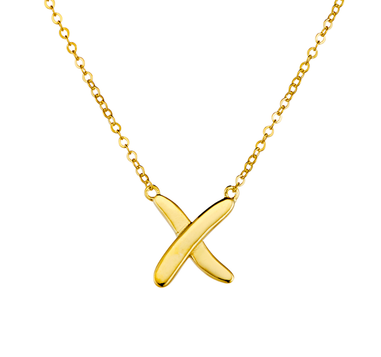 Charisma Sterling Silver 'Kiss-Kross- Necklace
