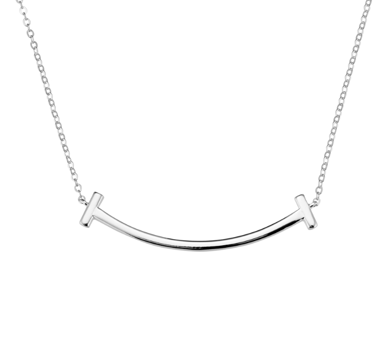 Cecilia Sterling Silver Smile Necklace