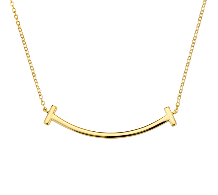 Cecilia Sterling Silver Smile Necklace