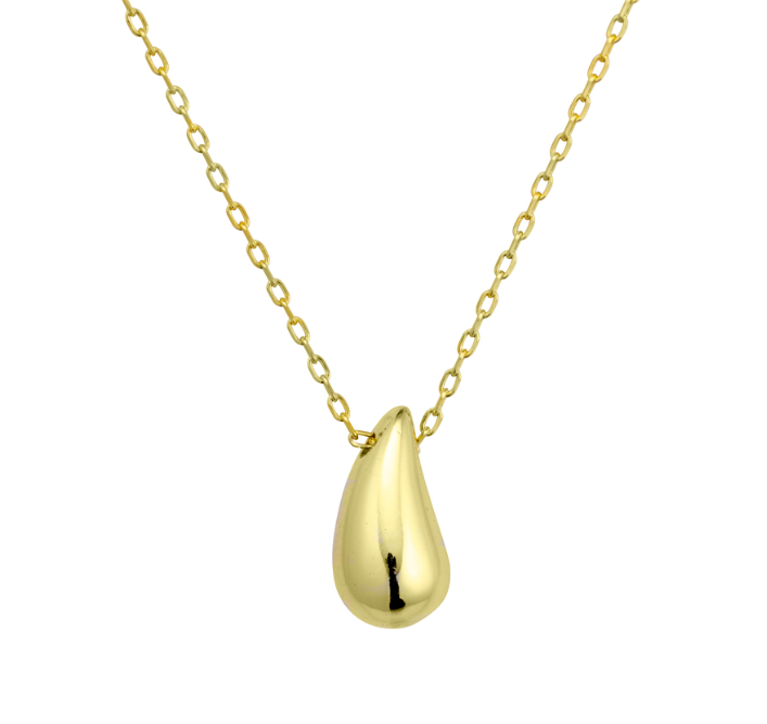 Teddora Sterling Silver Teardrop Necklace - Caesar Loves Ava
