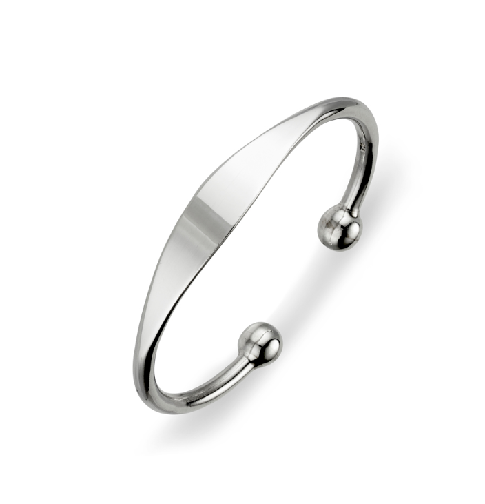 Ellery Solid Sterling Silver Children's Cuff Bangle