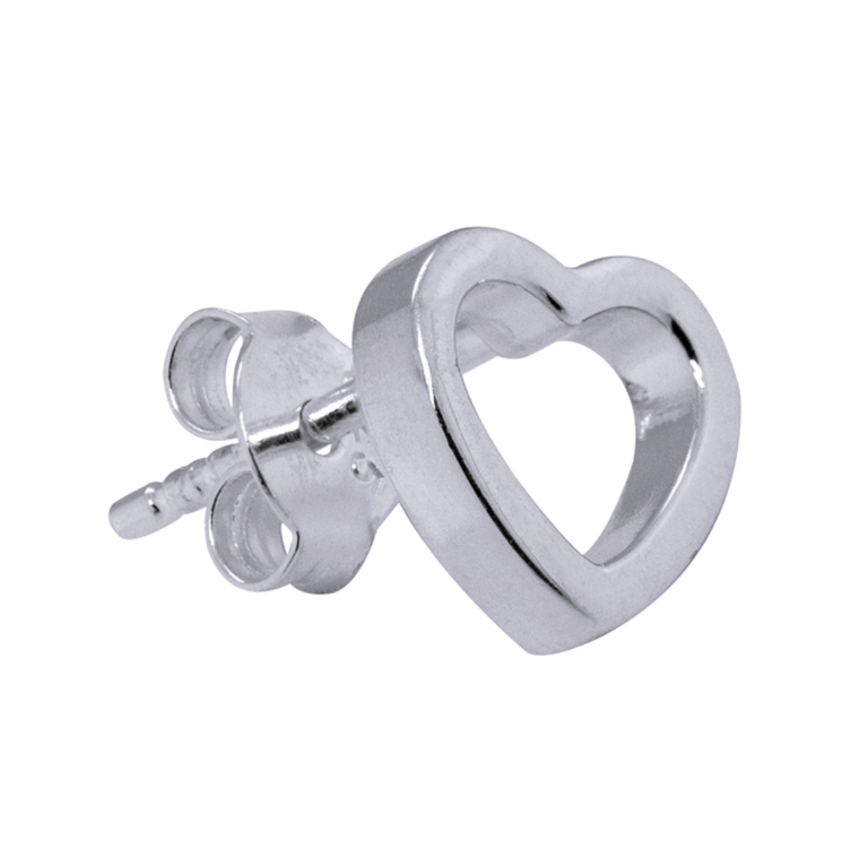 Hadley Sterling Silver Cut Out Heart Stud Earrings