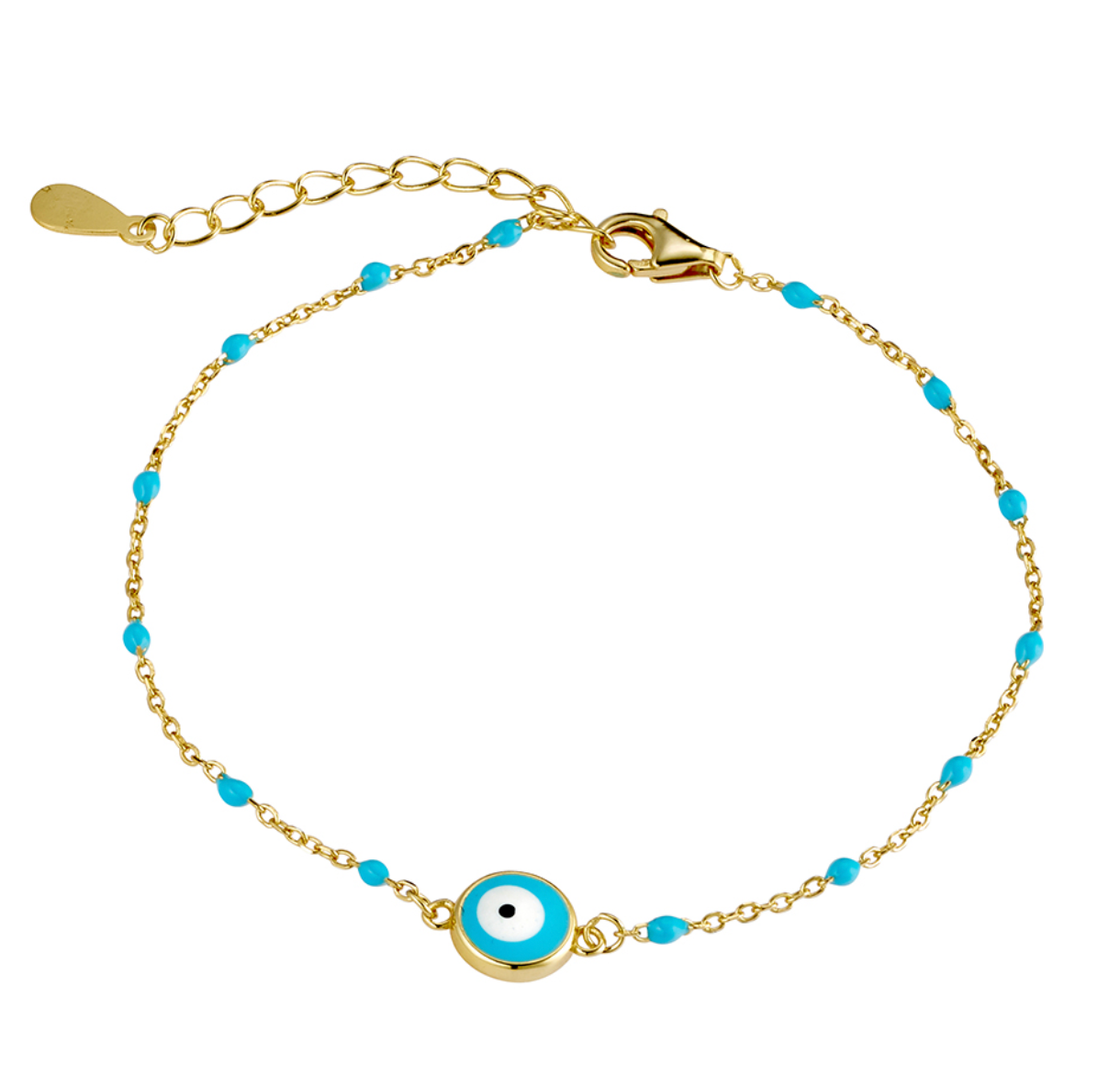 Elina Evil Eye Sterling Silver Bracelet - Caesar Loves Ava