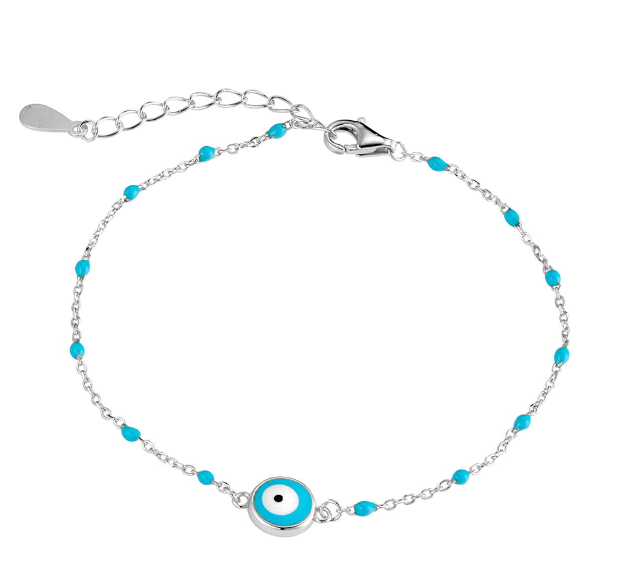 Elina Evil Eye Sterling Silver Bracelet - Caesar Loves Ava