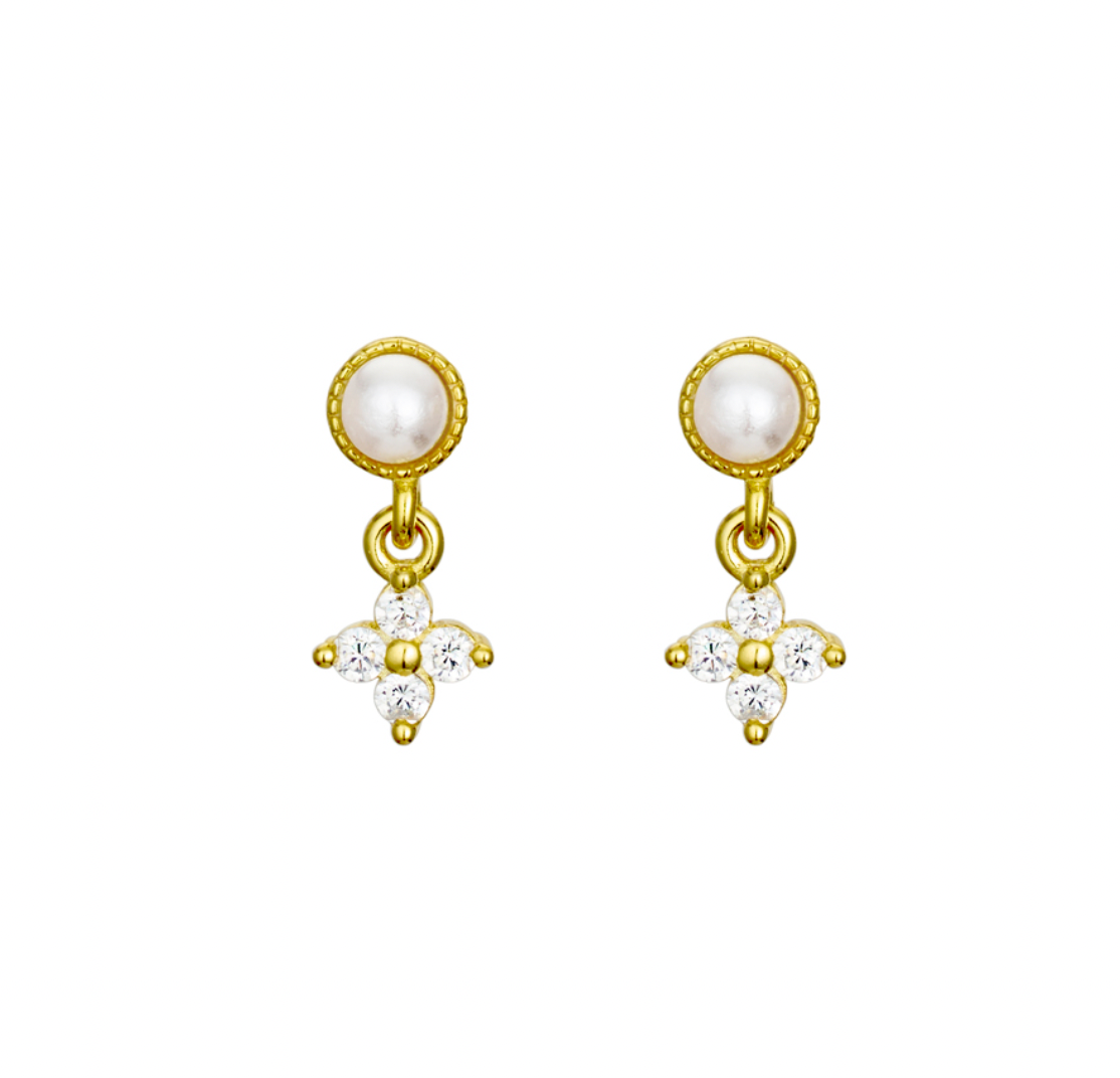 Beck Dazzling Pearl Drop Earrings