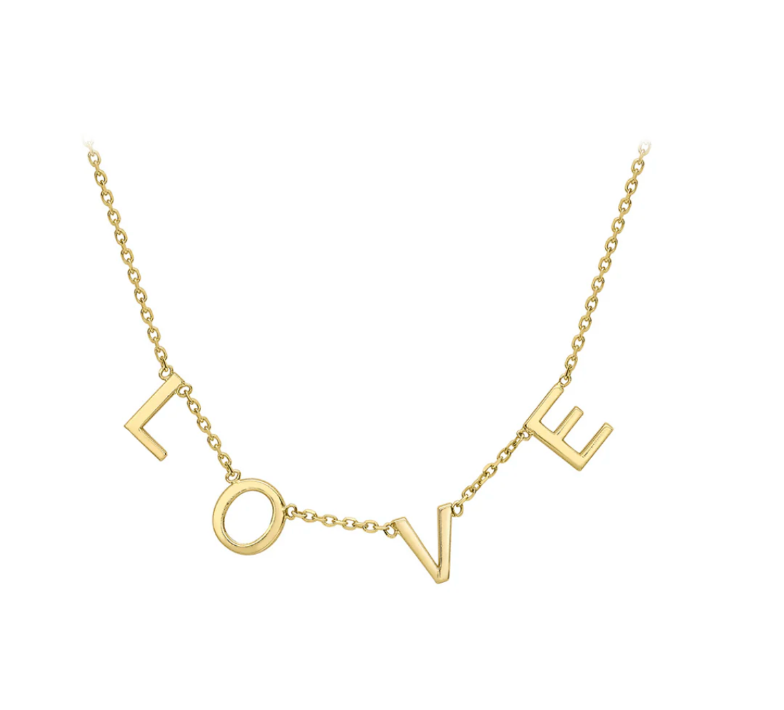 Tully Solid Gold LOVE Necklace - Caesar Loves Ava