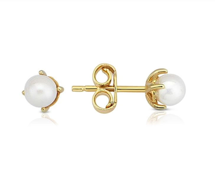 Pauline Freshwater Pearl Studs Set in Solid Gold - Caesar Loves Ava