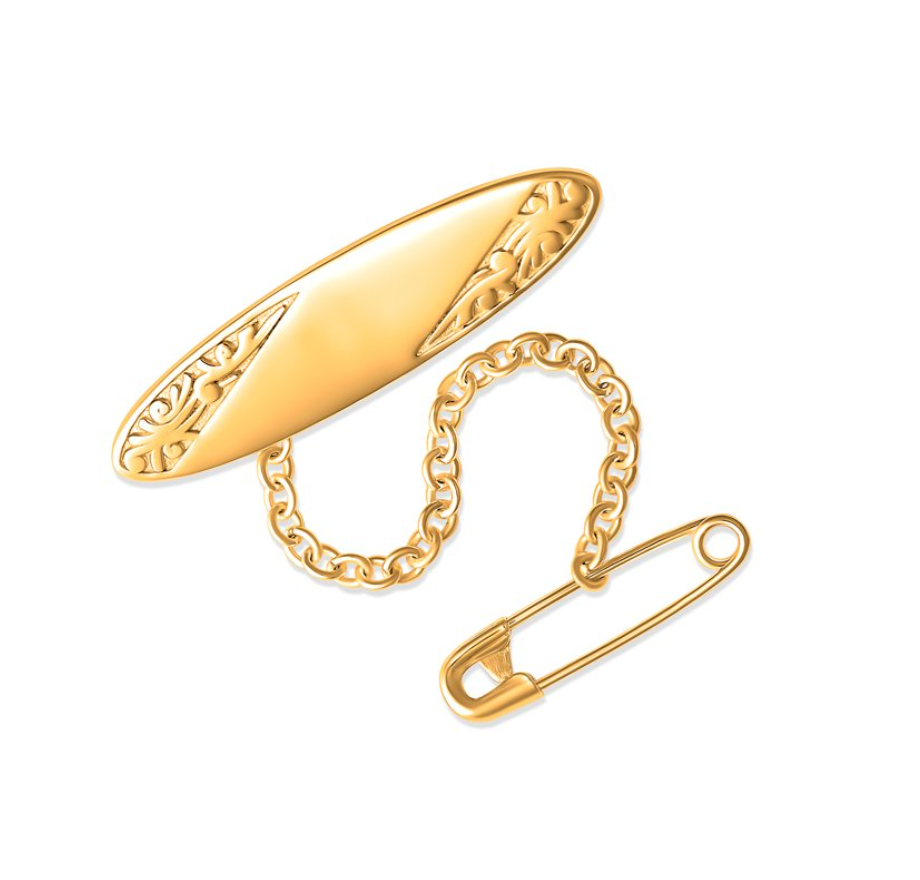 Tristan Sterling Silver Embossed Baby Brooch - Caesar Loves Ava