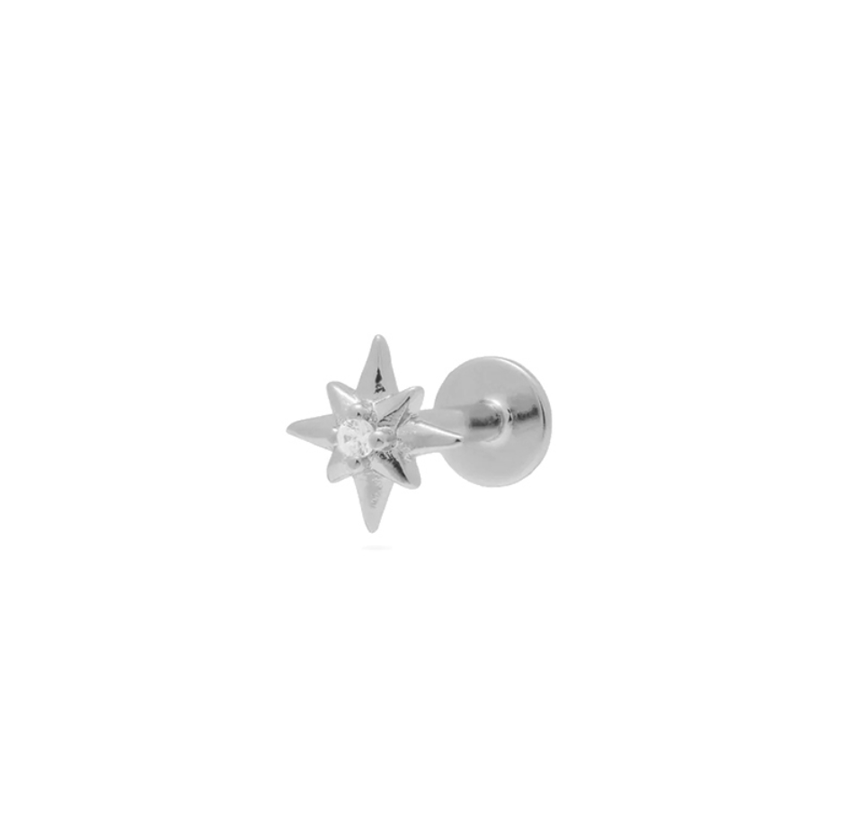 Indie Sterling Silver Star Single Earring