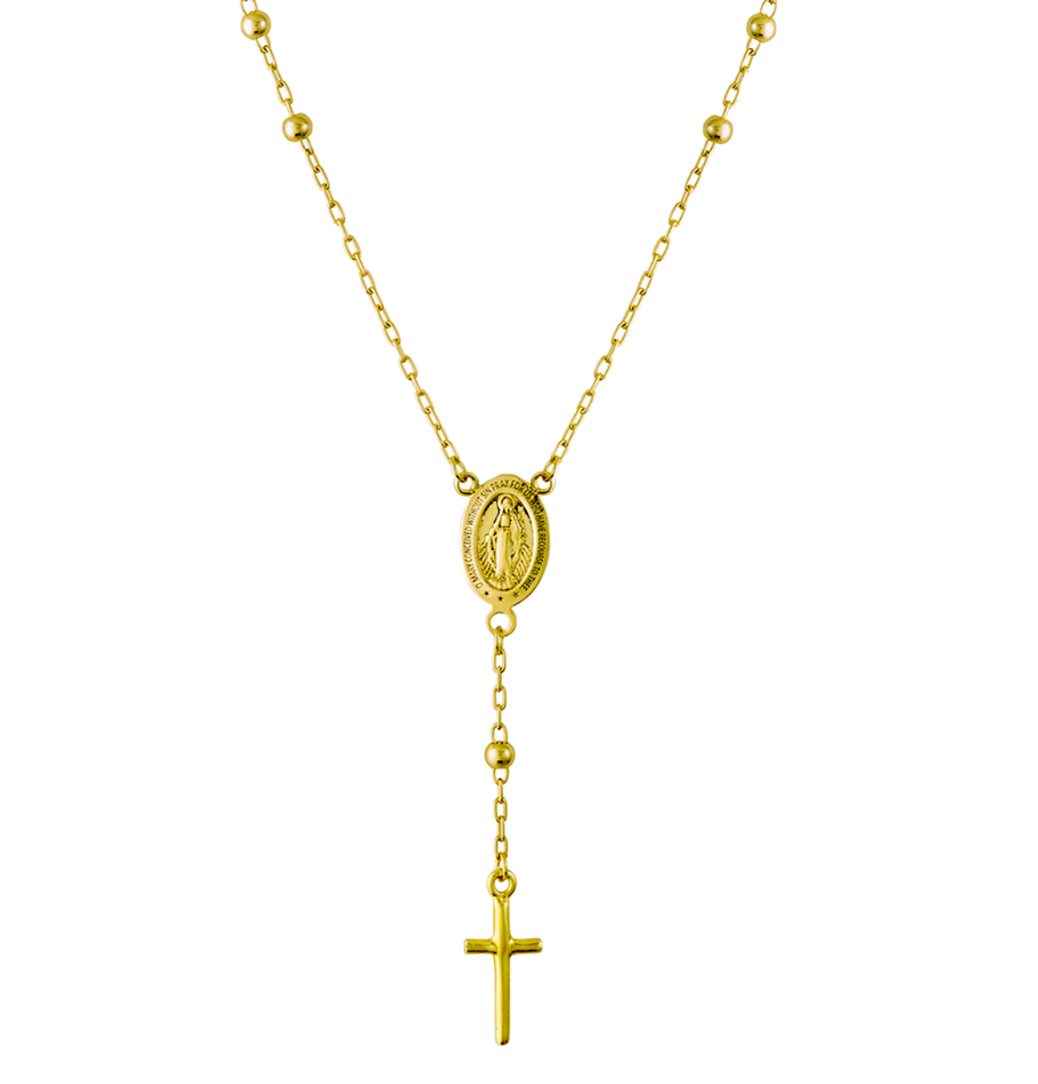 Odele Sterling Silver Thin Rosary Necklace