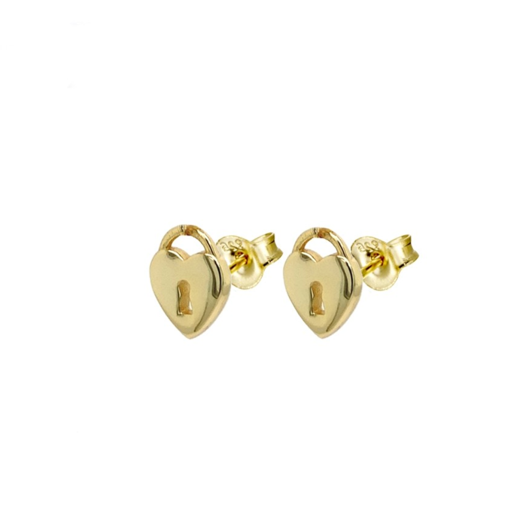 Heather Sterling Silver Heart Locket Stud Earrings