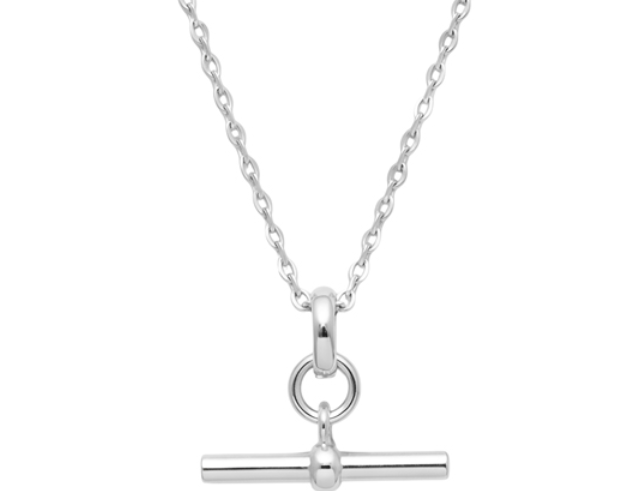 Sutton Sterling Silver T-Bar Necklace - Caesar Loves Ava