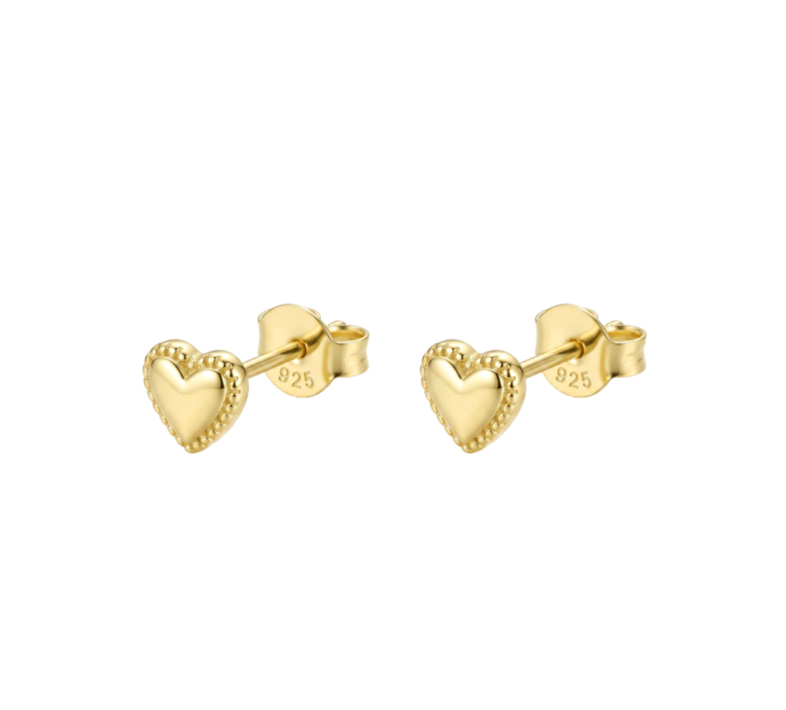Bess Mini Heart Stud Earrings