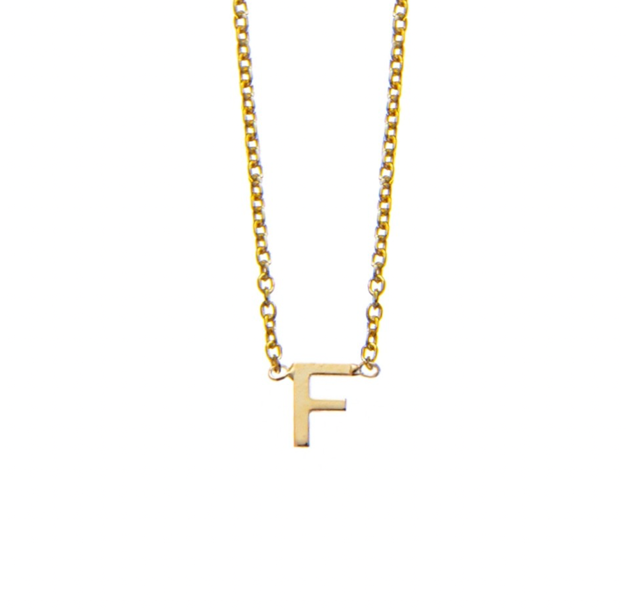 Sterling Silver Gold Plated Initial Necklaces - Caesar Loves Ava