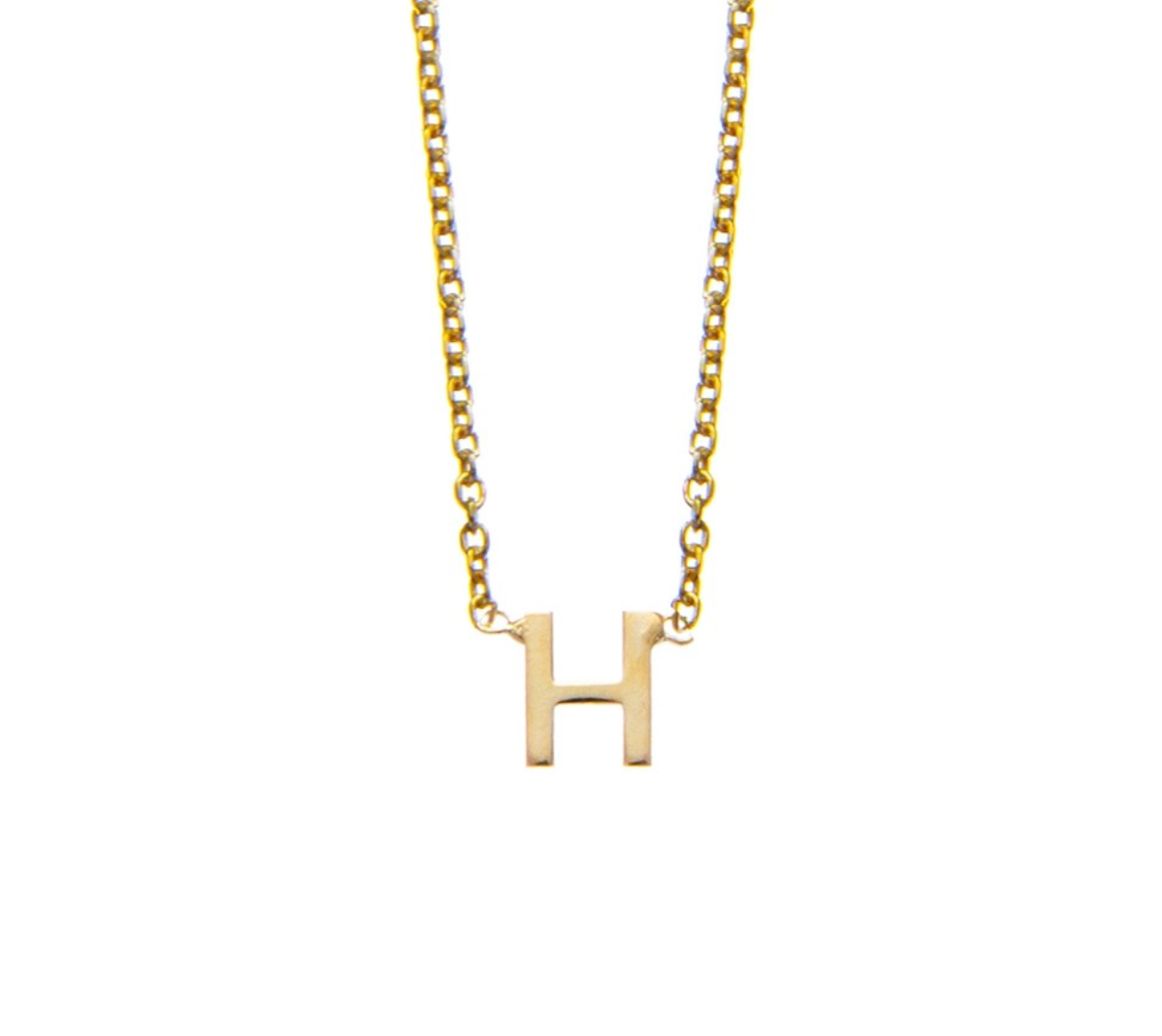 Sterling Silver Gold Plated Initial Necklaces - Caesar Loves Ava