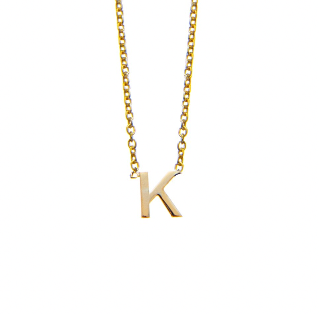Sterling Silver Gold Plated Initial Necklaces - Caesar Loves Ava