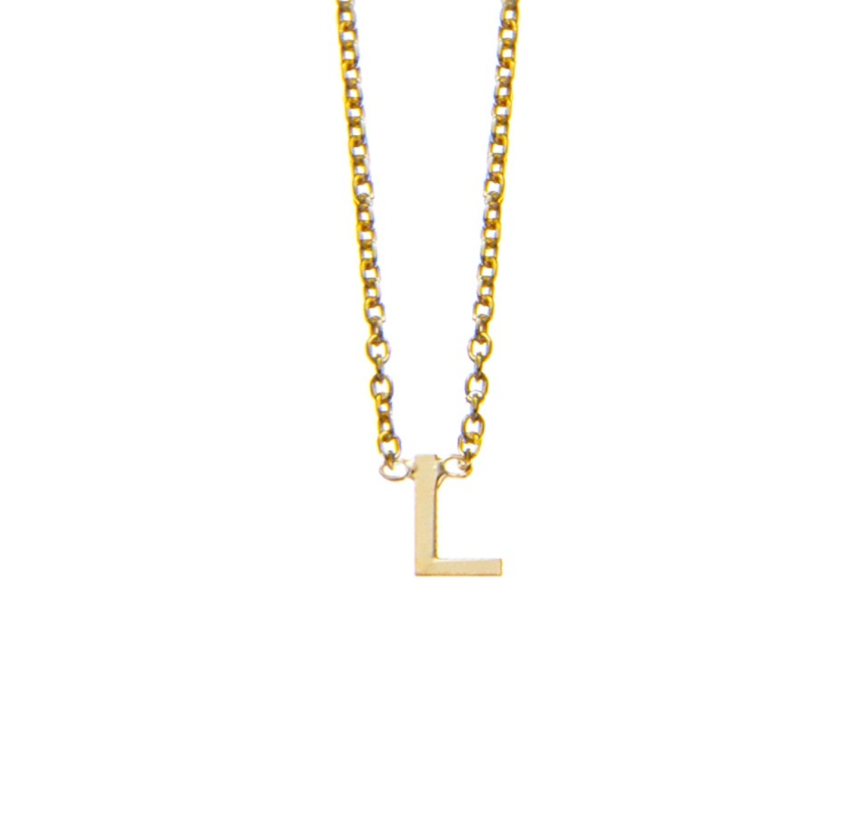 Sterling Silver Gold Plated Initial Necklaces - Caesar Loves Ava