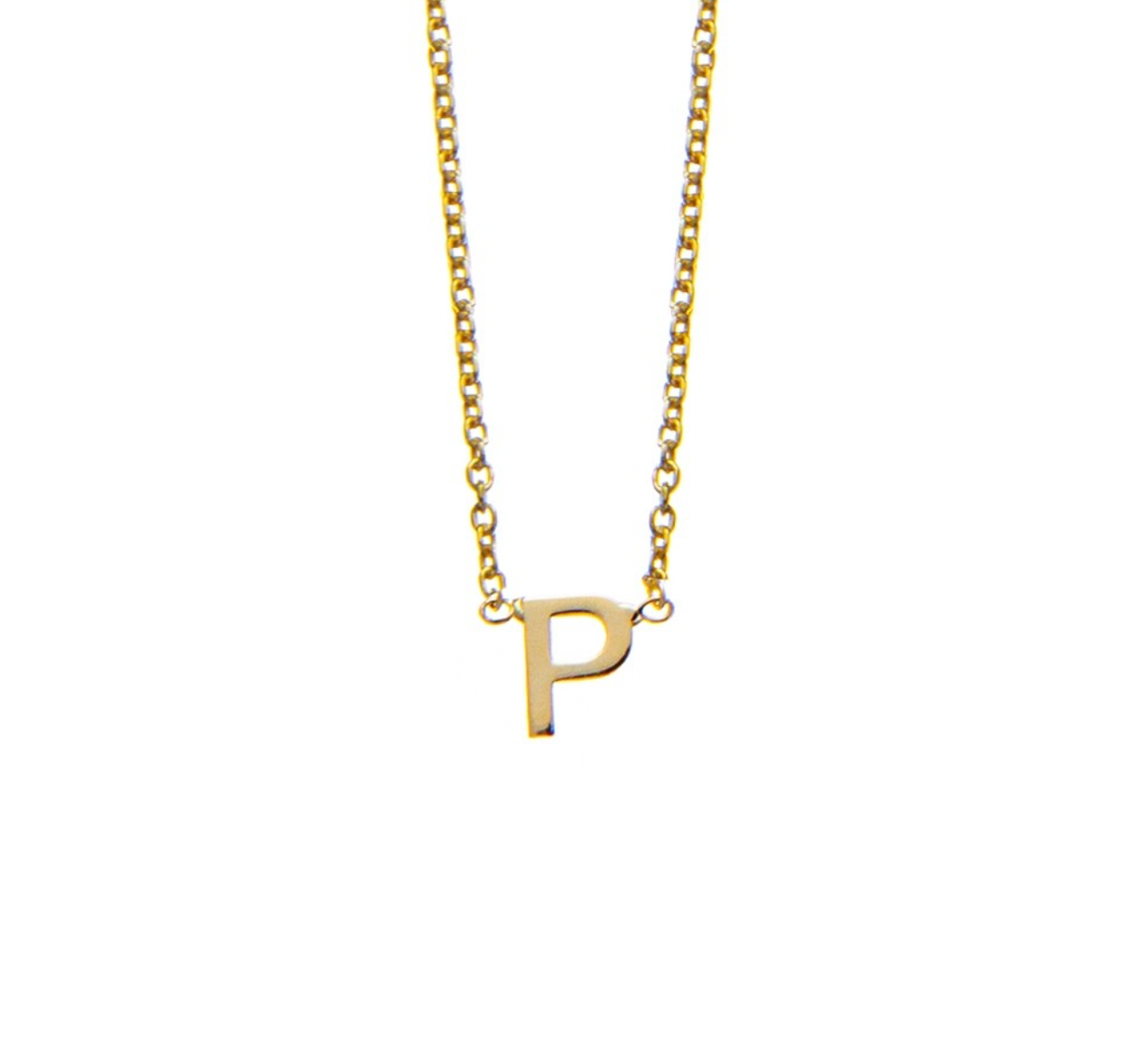 Sterling Silver Gold Plated Initial Necklaces - Caesar Loves Ava