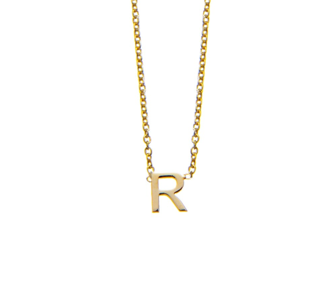 Sterling Silver Gold Plated Initial Necklaces - Caesar Loves Ava