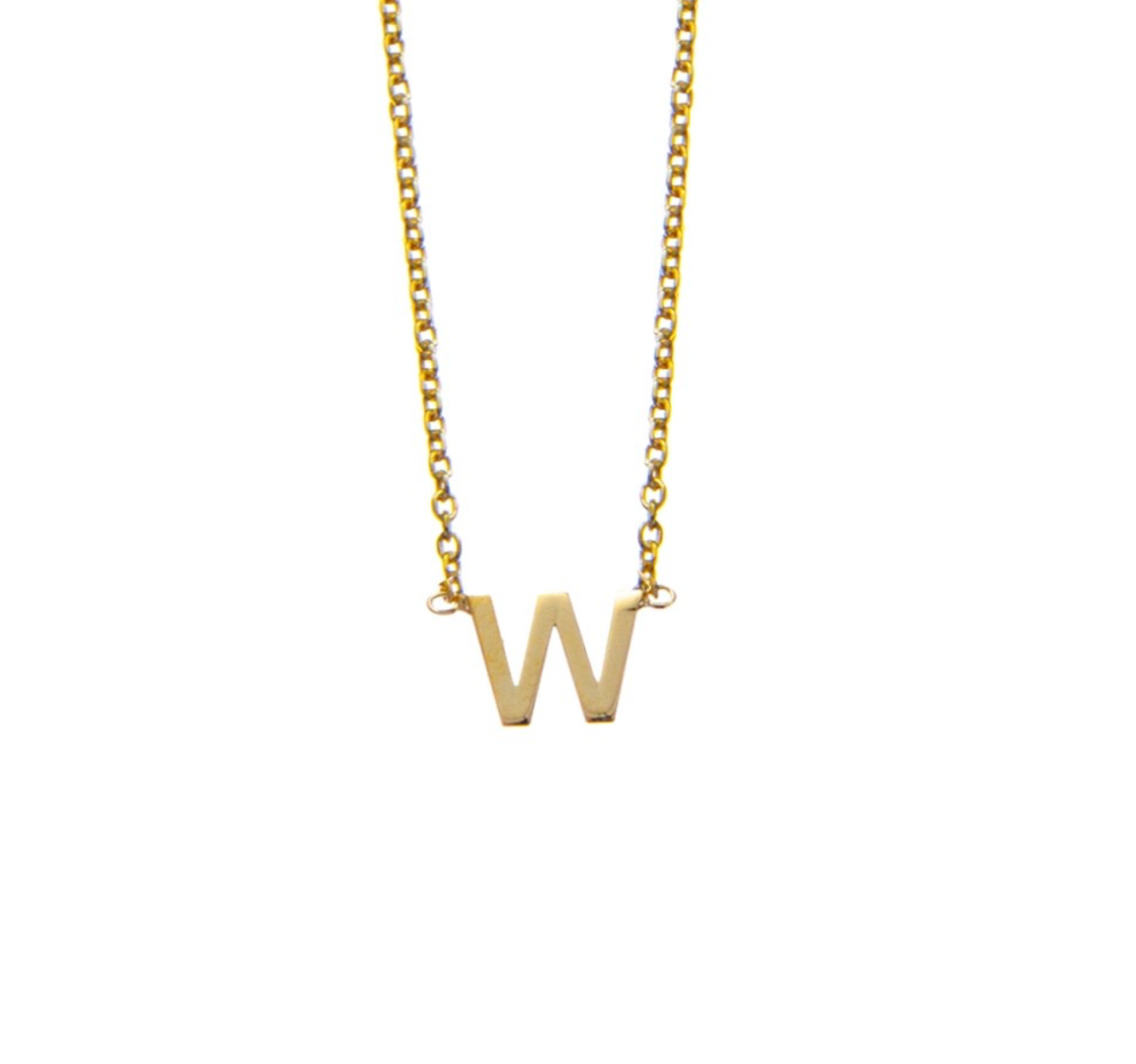 Sterling Silver Gold Plated Initial Necklaces - Caesar Loves Ava