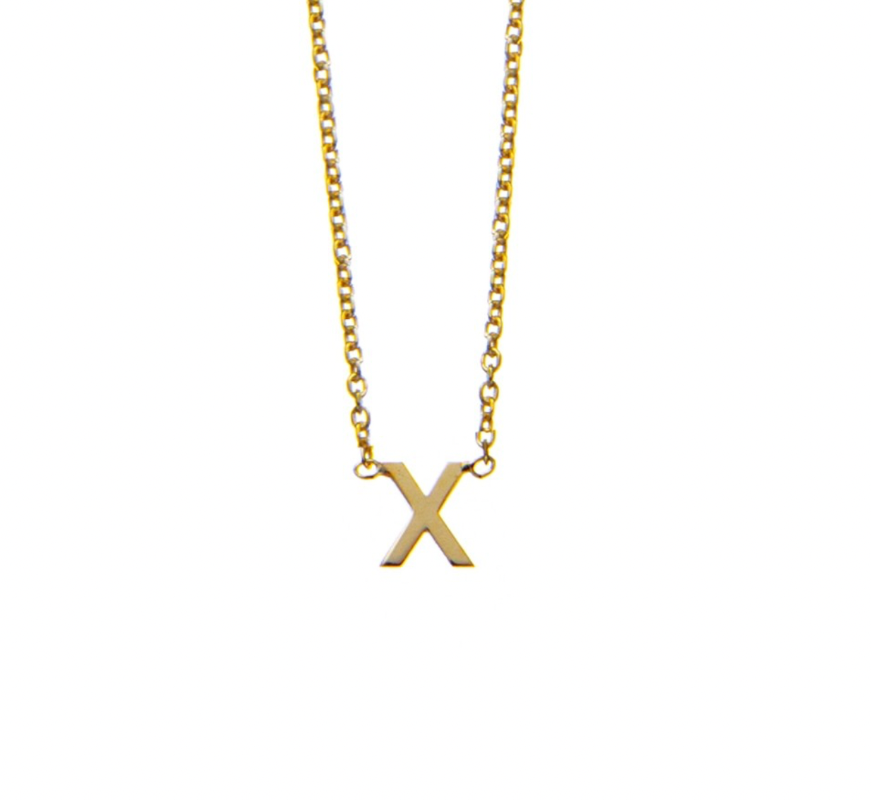 Sterling Silver Gold Plated Initial Necklaces - Caesar Loves Ava