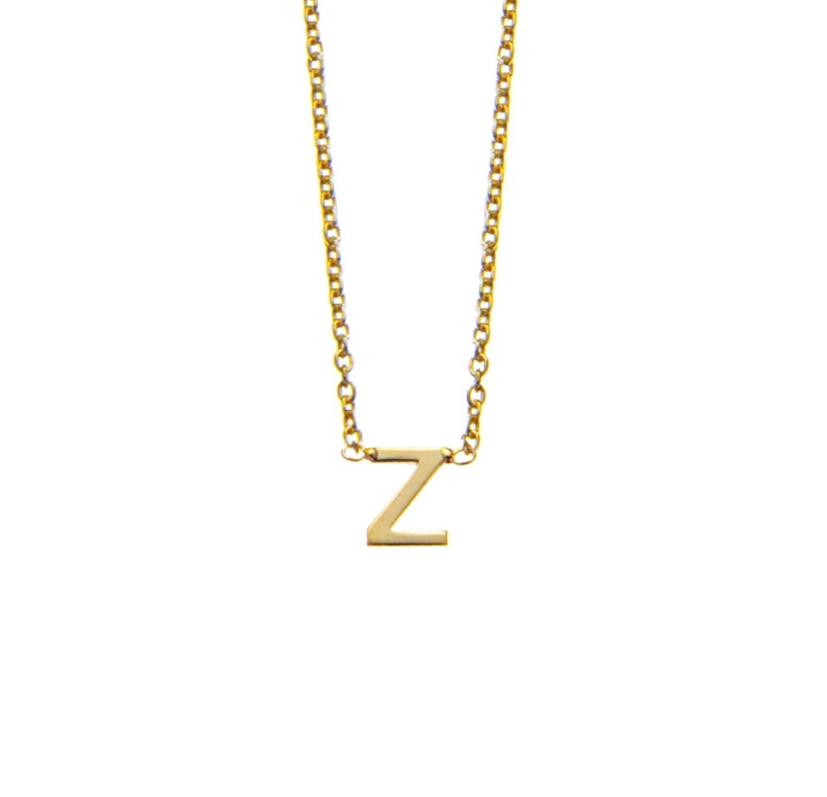 Sterling Silver Gold Plated Initial Necklaces - Caesar Loves Ava