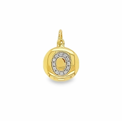 Solid Gold and Diamond Initial Pendant - Caesar Loves Ava
