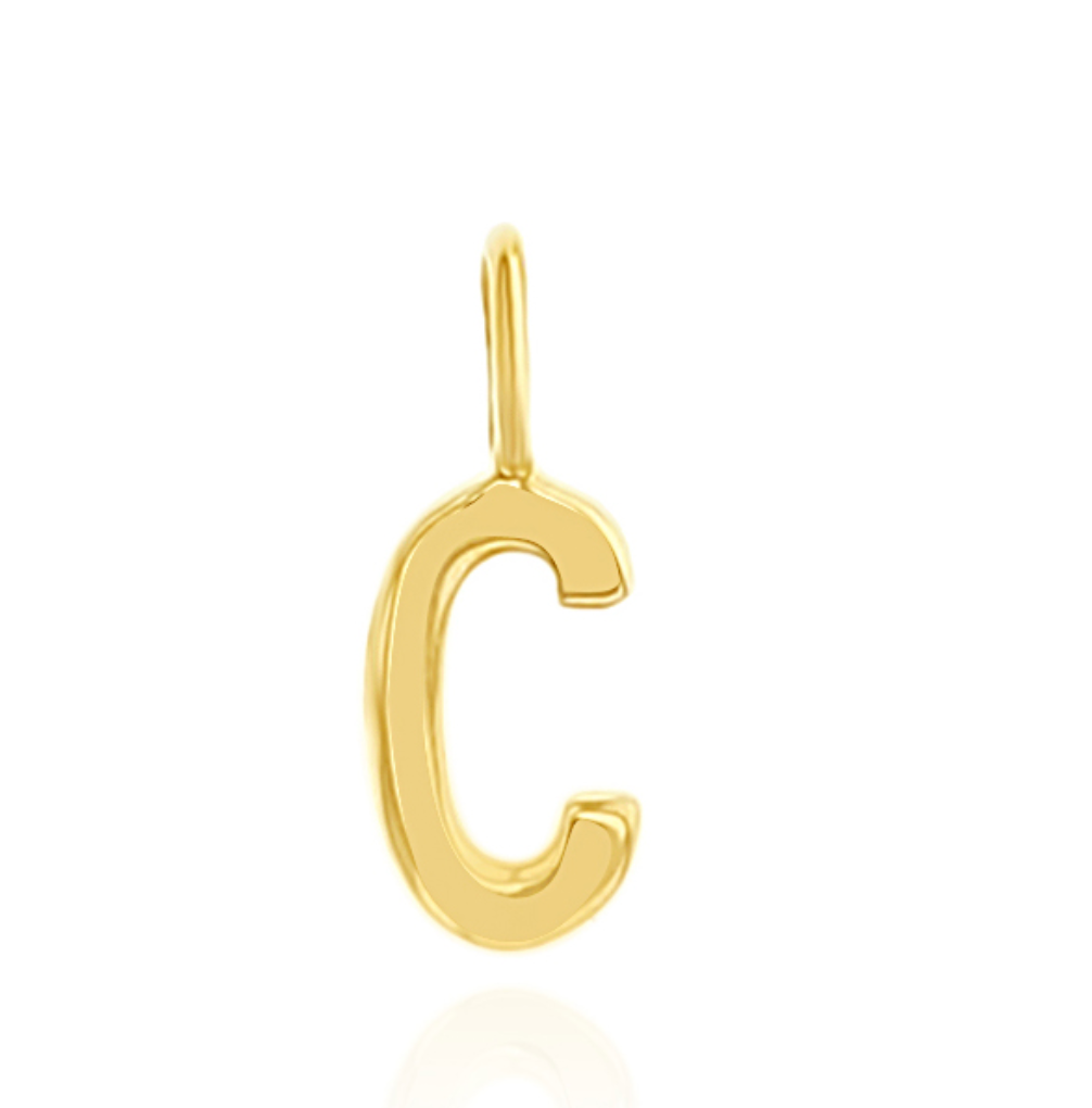 Solid Gold Mini Initial Charms