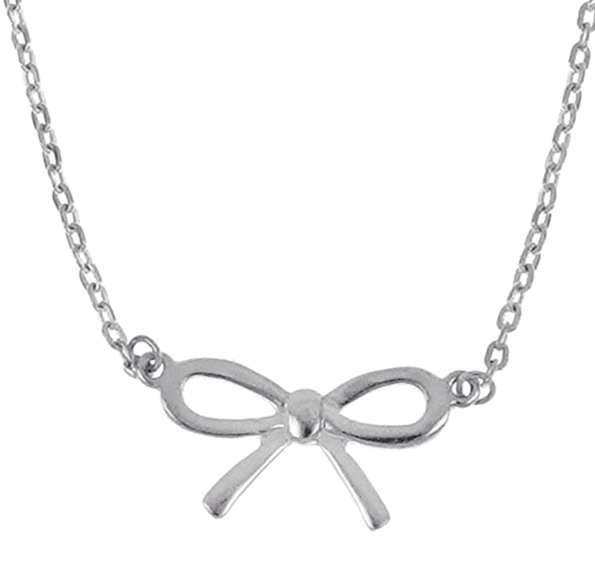 Janey Sterling Silver Bow Necklace