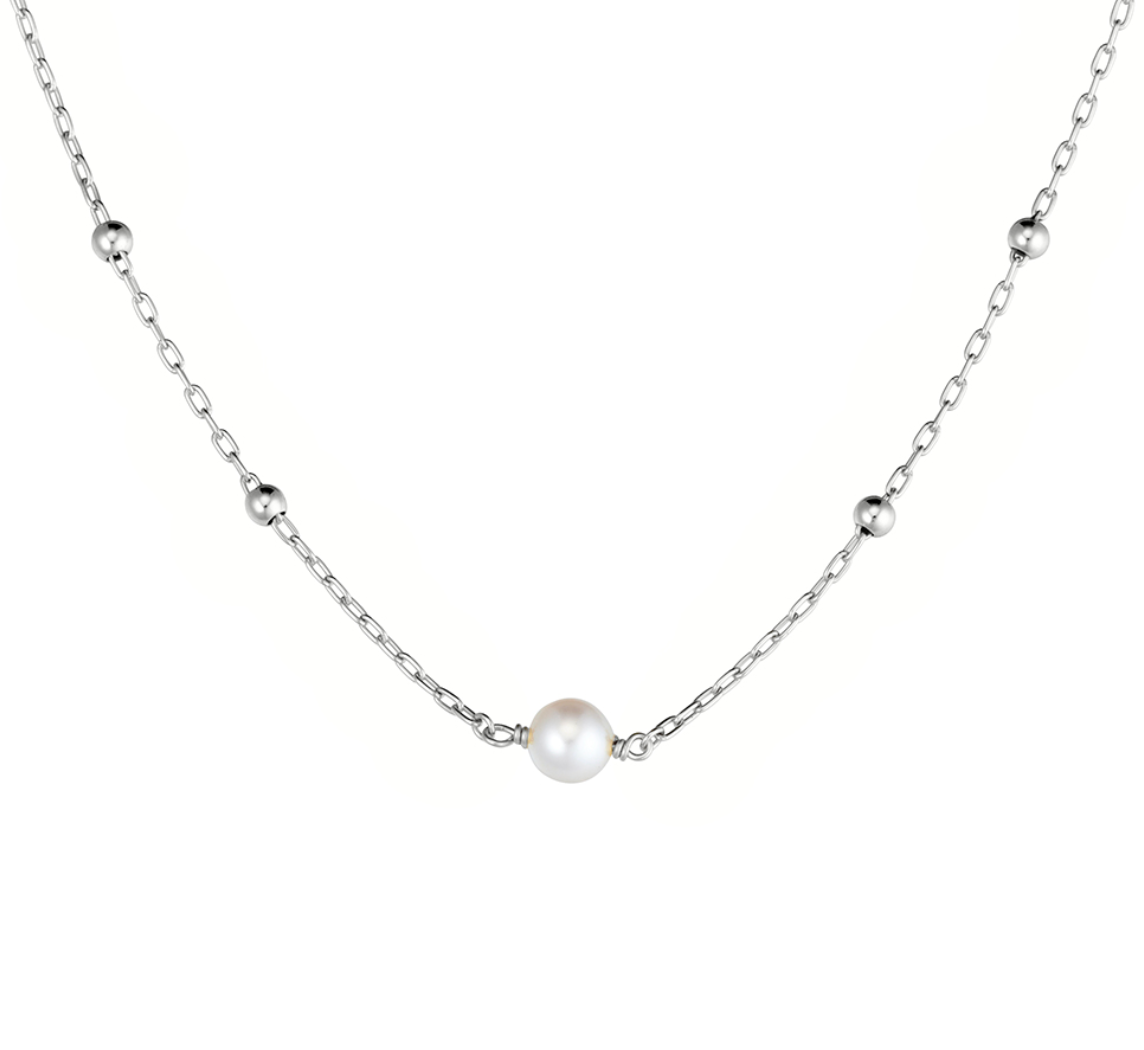 Lila Sterling Silver and Freshwater Pearl Chain