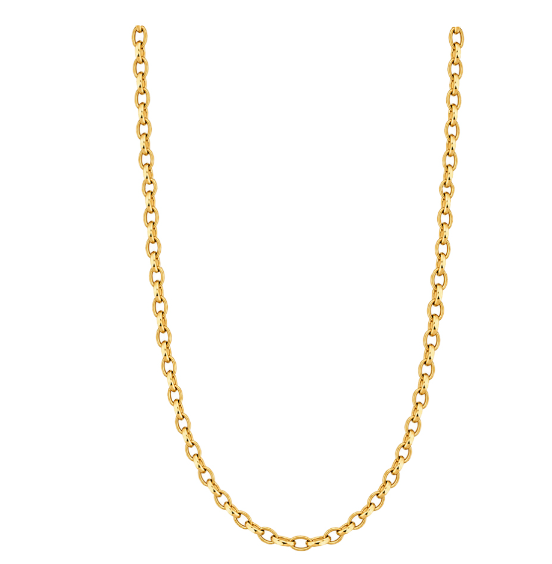 Yellow Gold Oval Belcher Chain