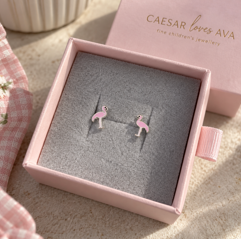 Frankie the Flamingo Stud Earrings