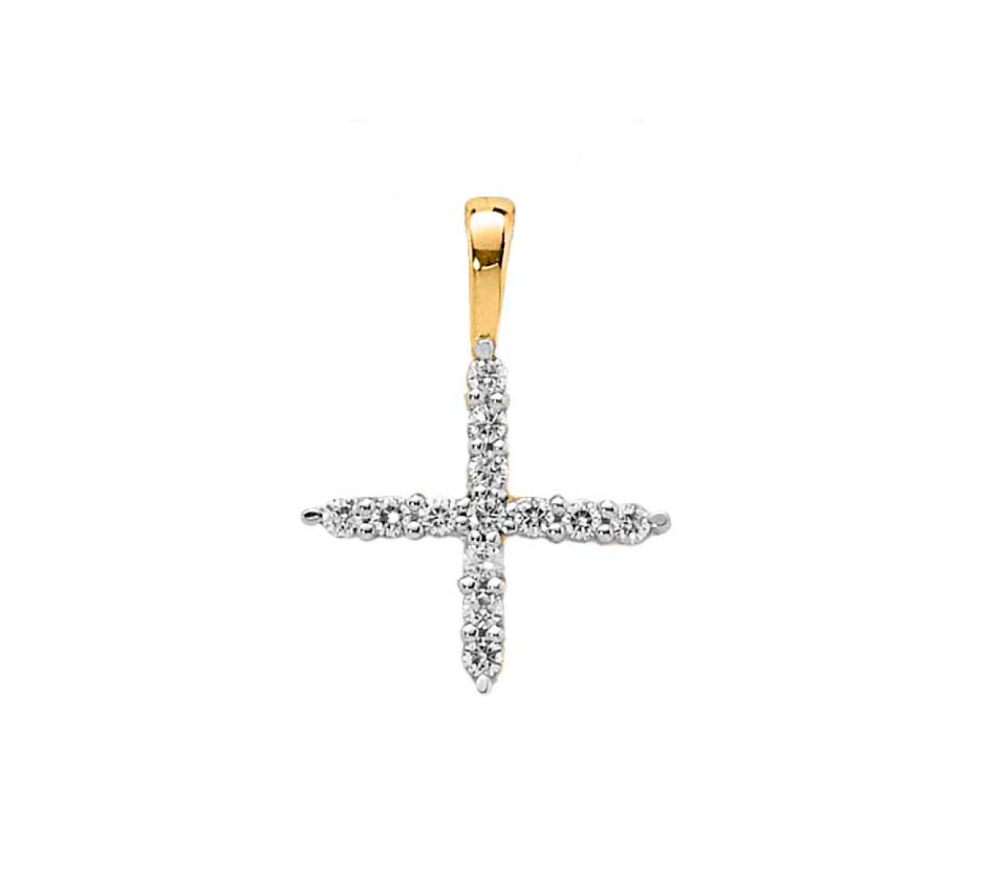 Ingrid Yellow Gold and Diamond Initial Pendants