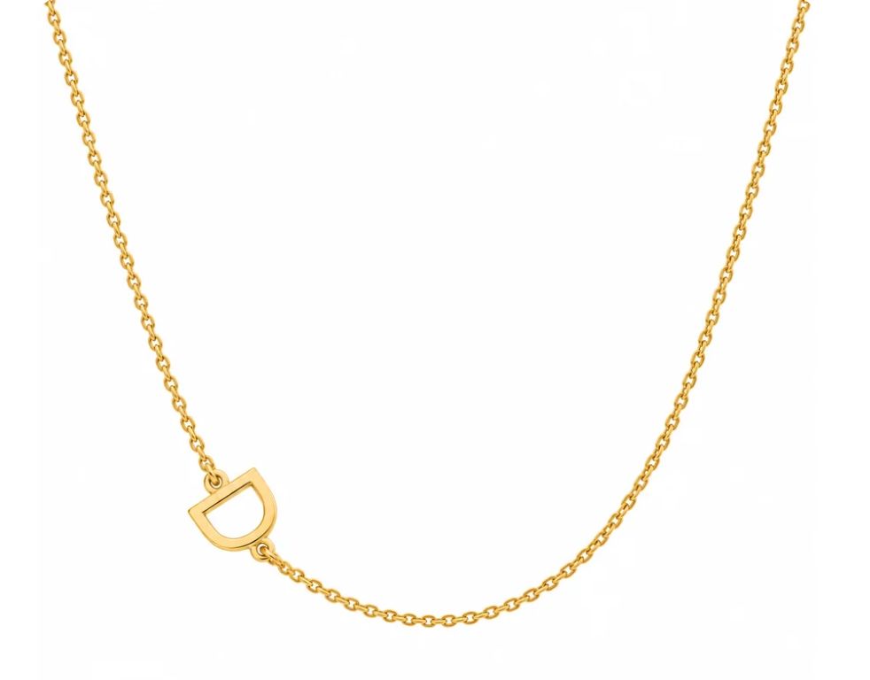 Antonia Solid Gold Initial Necklace 40-45cm