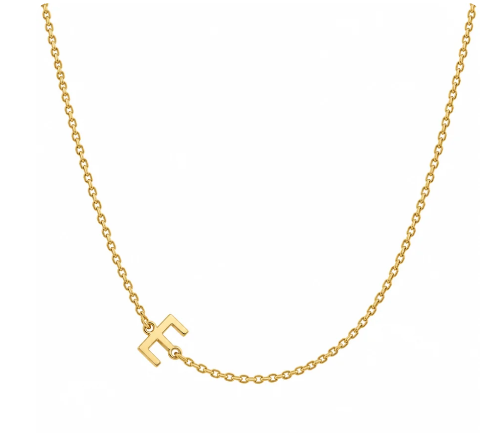 Antonia Solid Gold Initial Necklace 40-45cm