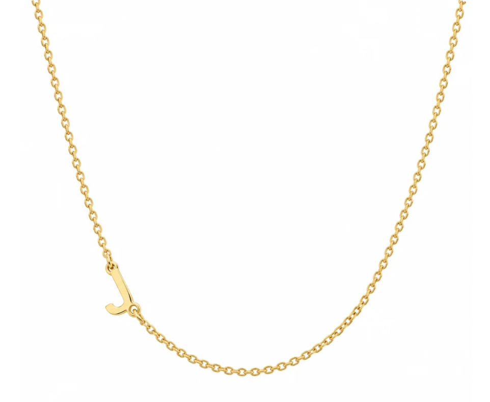 Antonia Solid Gold Initial Necklace 40-45cm
